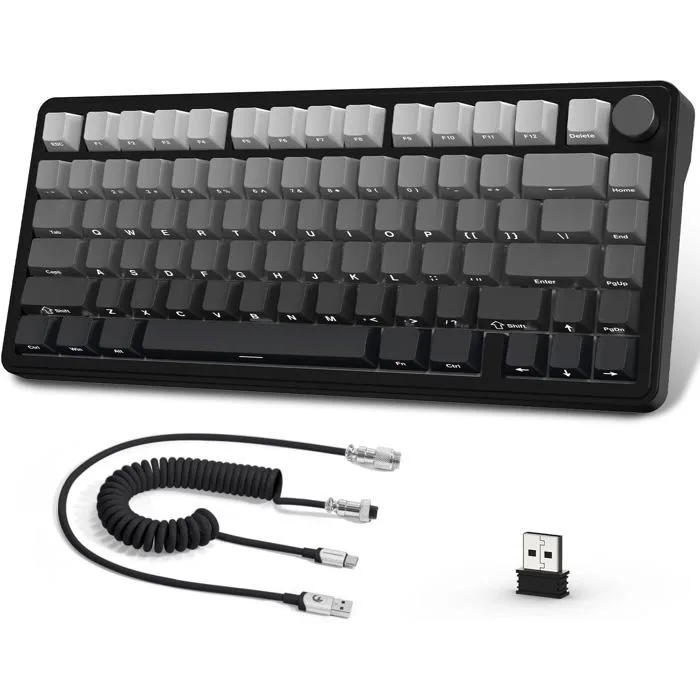 AJAZZ Attack Shark X85 Clavier Mécanique 75% Sans Fil RGB Knob