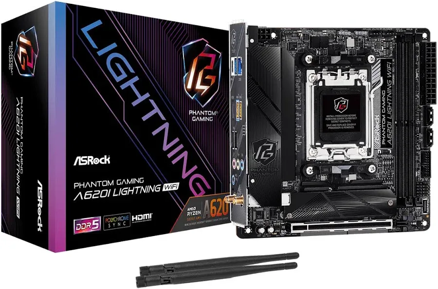 ASRock A620I Lightning WiFiMini ITX 40 2,5 GbE Wi-Fi 6E image 3