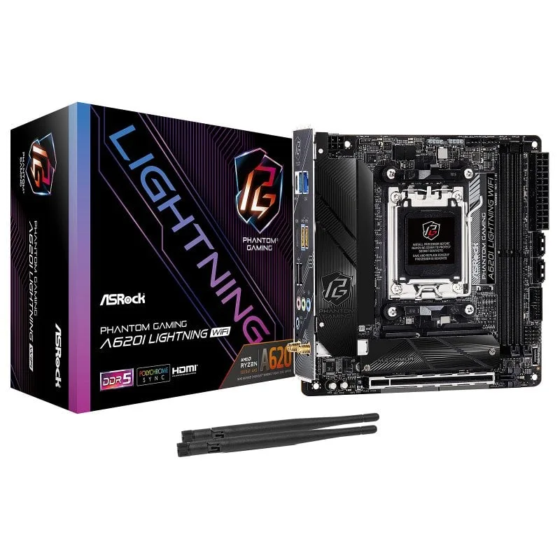 ASRock A620I Lightning WiFiMini ITX 40 2,5 GbE Wi-Fi 6E