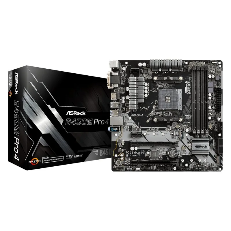 ASRock B450M Pro4 AMD micro ATX 