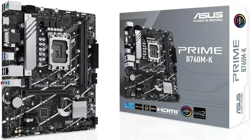 ASUS B760M  Micro ATX PRIME B760M-K2,5 GbE SATA III image 2