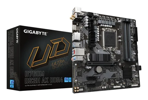 GIGABYTE B760M DS3H AX Intel B760 LGA1700 Micro-ATX WiFi 6E 