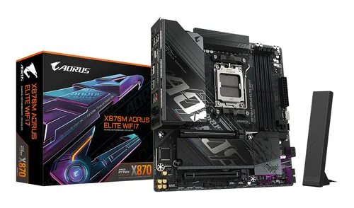 GIGABYTE X870M AORUS ELITE AMD X870 Micro ATX WiFi 7 4 RGB 
