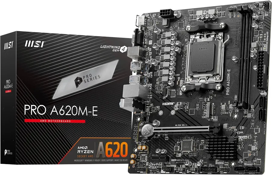 MSI PRO A620M-E AMD A620 Emplacement mini ATX image 1