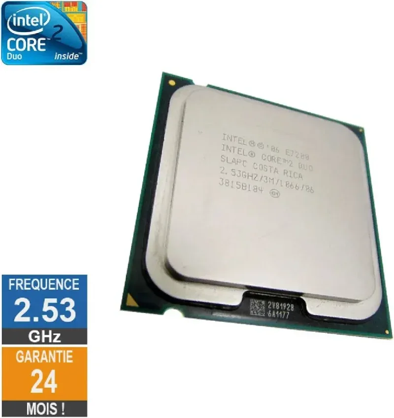 Processeur Intel Core 2 Duo E7200 2.53GHz SLAPC LGA775 3Mo - vue 2