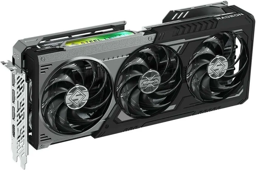 ASRock d'overclocking Radeon RX 9070 XT Steel Legend Dark 16 Go GDDR6 RDNA 3 image 1