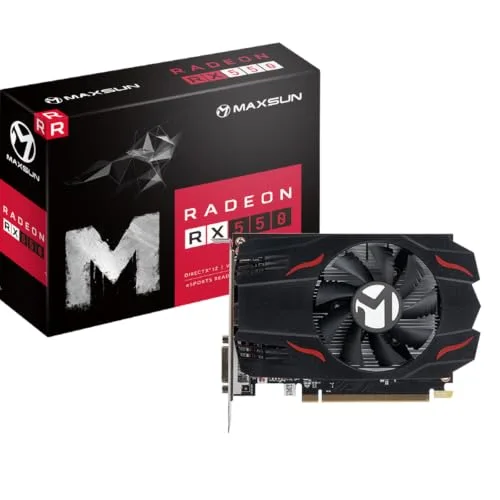 MAXSUN Cartes Graphiques AMD Radeon RX 550 4 Go GDDR5 ITX GPU 128 Bits DirectX 12 PCI Express X16