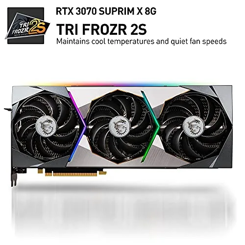 MSI GeForce RTX 3070 Suprim X GDDR6X 8 Go 3 x DP/HDMI V390-005R One size image 1