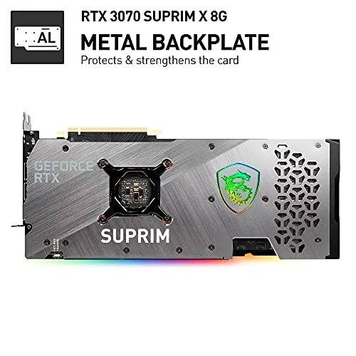 MSI GeForce RTX 3070 Suprim X GDDR6X 8 Go 3 x DP/HDMI V390-005R One size image 5