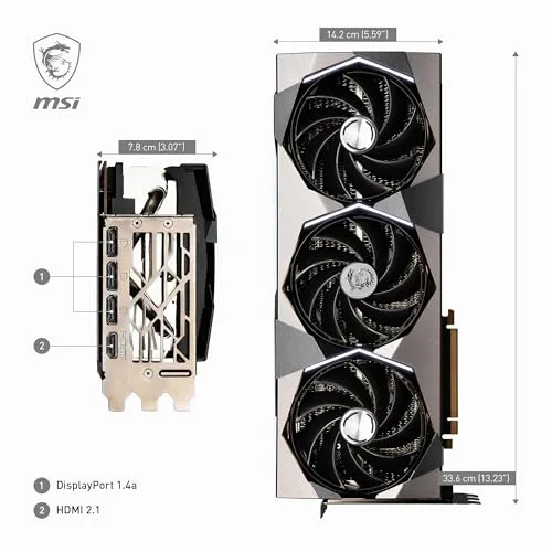 MSI GeForce RTX 4080 SUPRIM X 16 Go GDDR6X DLSS3 - vue 7