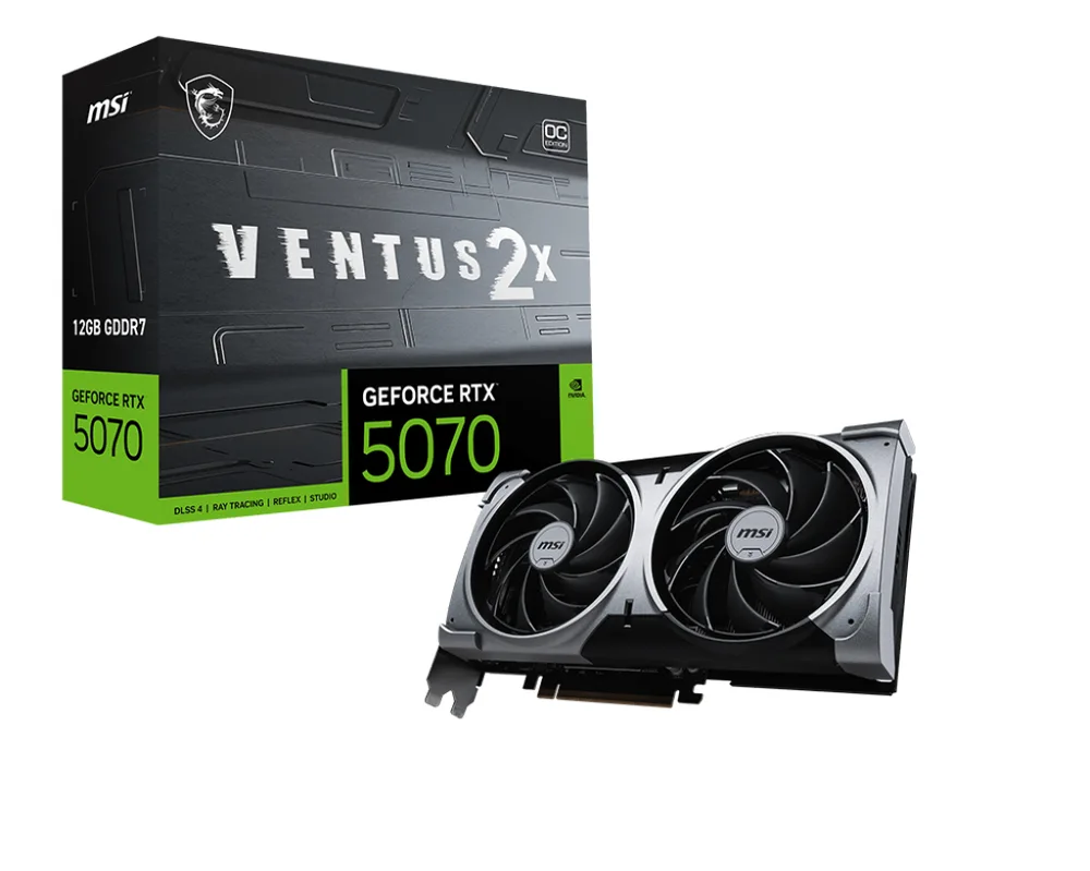 msi GeForce RTX 5070 12G VENTUS 2X OC image 1