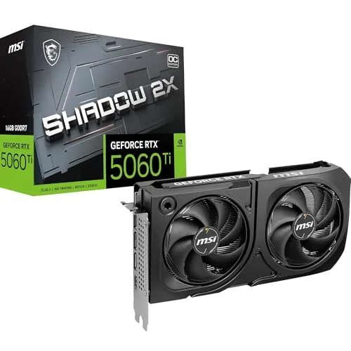 MSI NVIDIA GeForce RTX 5060 Ti 16G Shadow 2X OC Plus