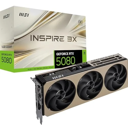 MSI NVIDIA GeForce RTX 5080 16G Inspire 3X OC 16 Go GDDR7