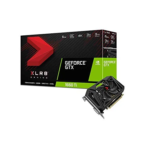 PNY GeForce GTX 1660 Ti 6GB XLR8 Gaming Overclocked Edition 6144 MB GDDR6 Noir VCG1660T6SFPPB-O