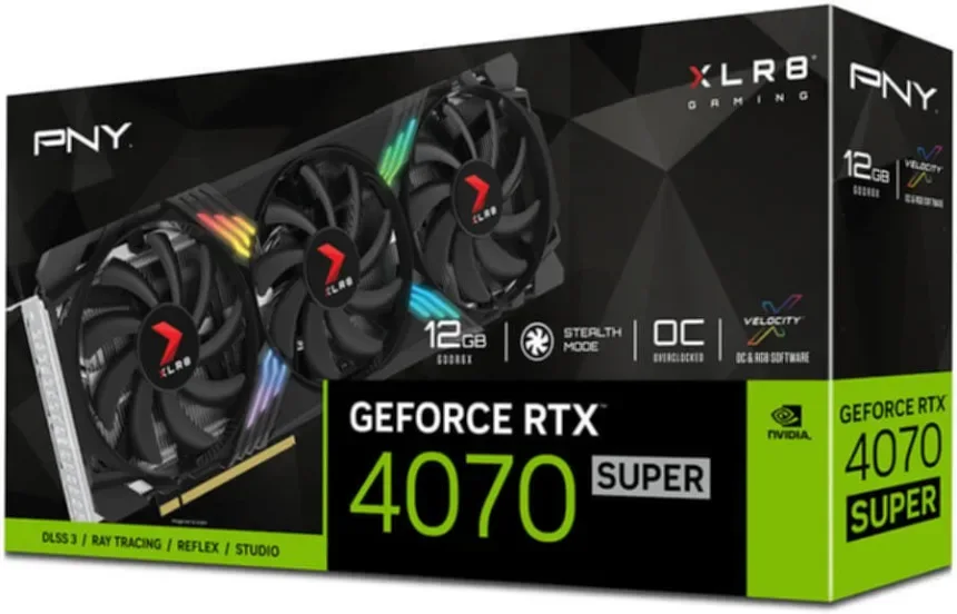 PNY GeForce RTX 4070 SUPER XLR8 Gaming VERTO EPIC-X RGB OC 12 Go GDDR6X image 1