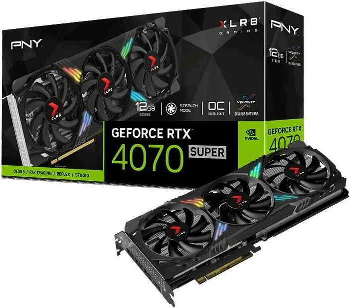PNY GeForce RTX 4070 SUPER XLR8 Gaming VERTO EPIC-X RGB OC 12 Go GDDR6X