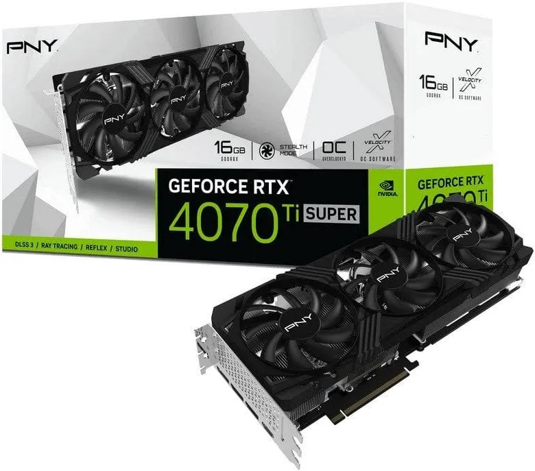 PNY GeForce RTX 4070 Ti SUPER VERTO OC triple ventilateur 16 Go GDDR6X DLSS3