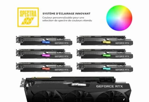Zotac Gaming GeForce RTX 2080 Ti Triple Ventilateur 11 Go GDDR6 352 Bits Spectra RGB LED Plaque image 4