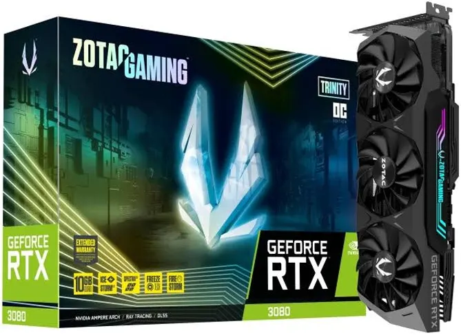 Zotac GAMING GeForce RTX 3080 Trinity OC LHR 10 Go GDDR6X (ZT-A30800J-10P) image 1