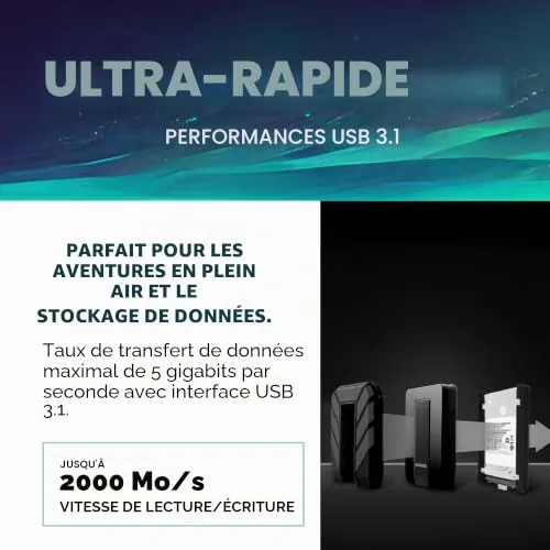 ADATA HD710P 1 To Jaune - vue 4