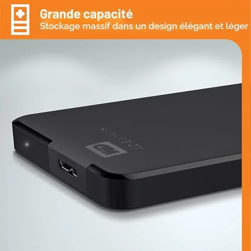 Disque dur externe WD Elements 2 To Noir - vue 4
