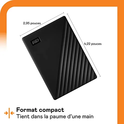 Disque Dur Externe WD My Passport 4 To Noir - vue 3