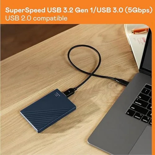 Disque dur Externe WD My Passport for Mac 2 To Bleu - vue 6