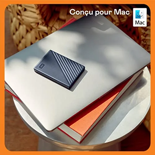 Disque dur Externe WD My Passport for Mac 4 To Bleu - vue 3