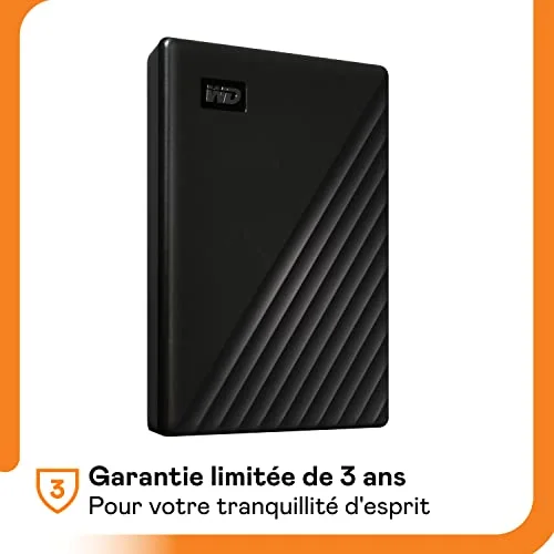 Disque Dur HDD Externe Western Digital My Passport 5 To Noir - vue 7