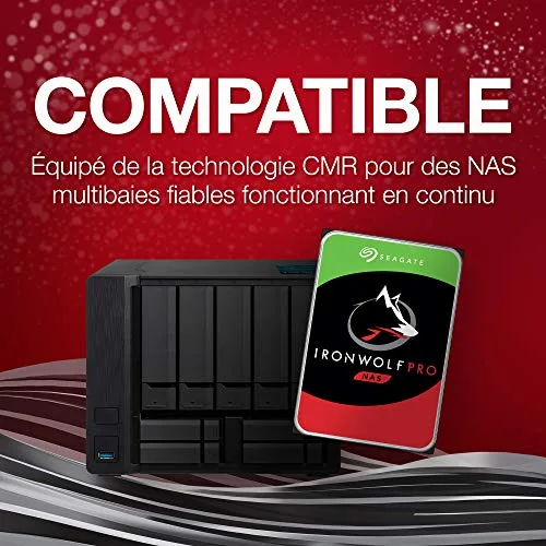 Disque dur interne SEAGATE IronWolf Pro - 12 To - SATA 6Gb/s - 7200 trs/min - vue 2