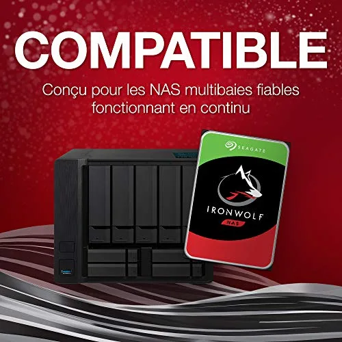Disque dur interne Seagate IronWolf ST6000VN0033 6 To SATA 6Gb/s 7200 tours/min 256 Mo - vue 2