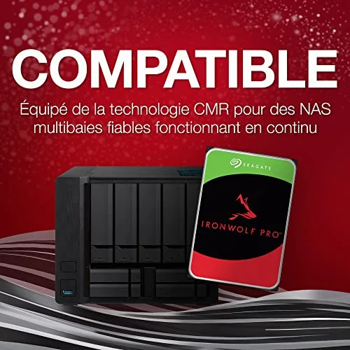 Disque dur - Seagate - IronWolf Pro ST10000NE000 - 10 To - SATA 6Gb/s - 7200 RPM - vue 2