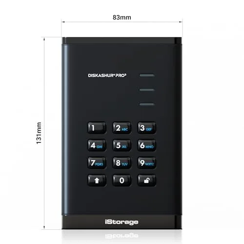 iStorage diskAshur PRO³ 5 To chiffré - vue 4