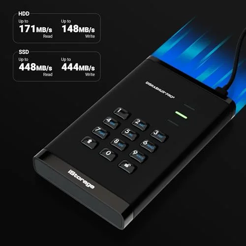 iStorage diskAshur PRO³ 5 To chiffré - vue 6
