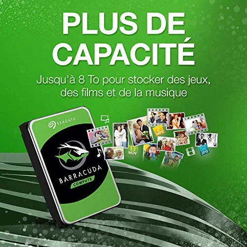 Seagate BarraCuda 3 To 3,5" SATA III - vue 3