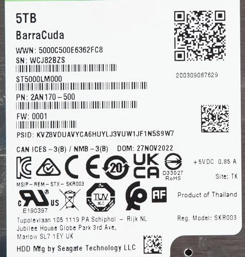 Seagate BarraCuda 5 To 2,5" ST5000LM000 - vue 5