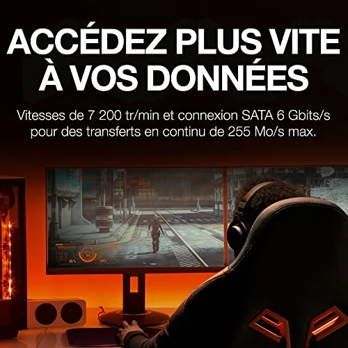 Seagate FireCuda ST8000DXA01 8 To - vue 3