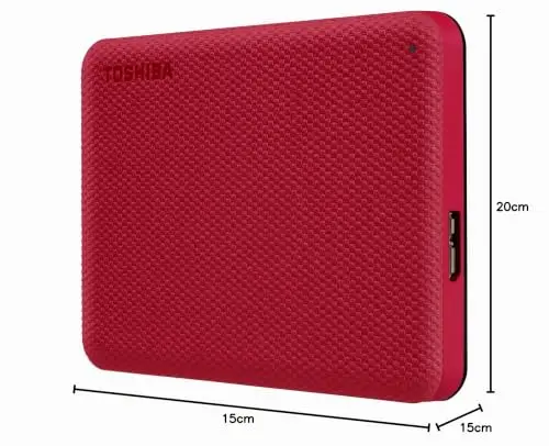 Toshiba Canvio Advance 2 To Rouge - vue 3