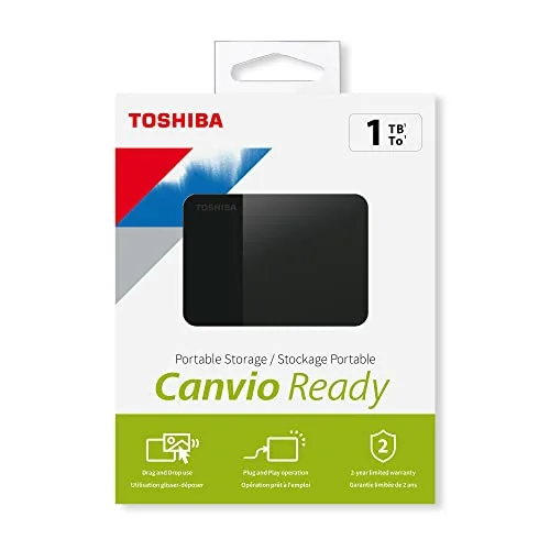 Toshiba Canvio Ready 1 To Noir - vue 6