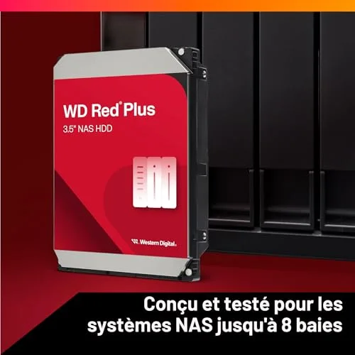 WD Red Plus 2 To NAS 3.5" SATA 3 - vue 3
