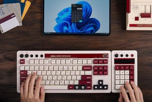 8BitDo Retro 18 Mechanical Numpad Fami Edition PC - vue 9