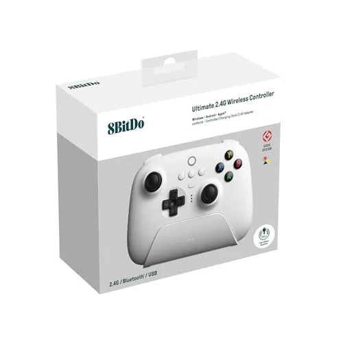 8BitDo Ultimate 2.4G Wireless Hall Effect White Edition - vue 4