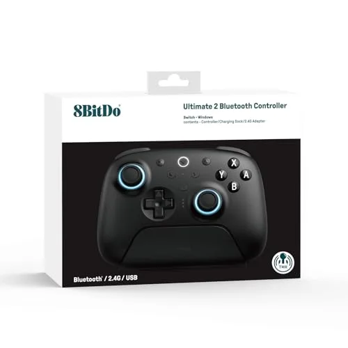 8BitDo Ultimate 2 Bluetooth Black Edition Switch 2 / PC - vue 5
