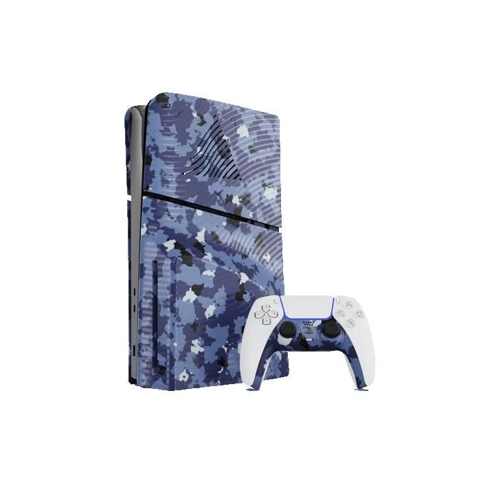 Blue Wave Camo Faceplates Kit PS5 Slim