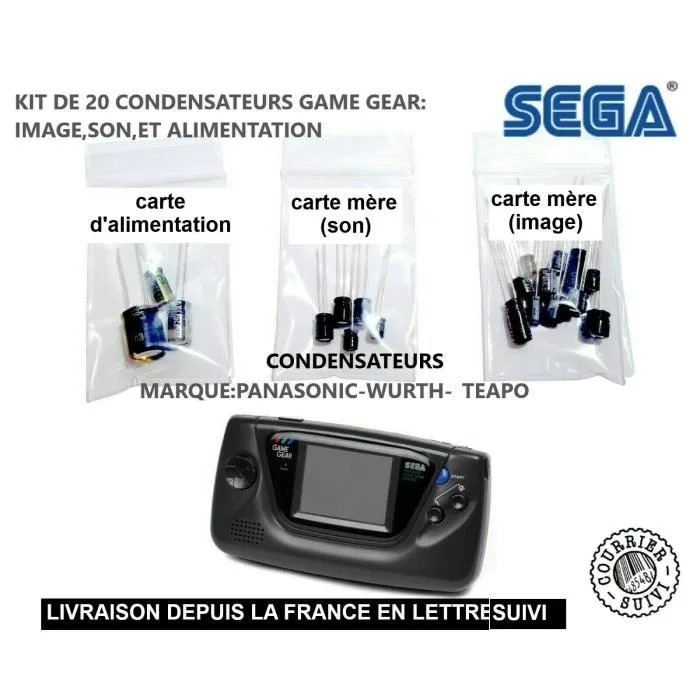 SEGA Game Gear Kit condensateurs 20 pièces