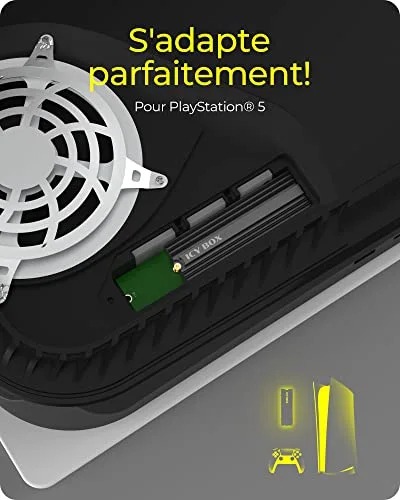 Dissipateur thermique - ICY BOX - IB-M2HS-PS5 - Compatible M.2 SSD - Aluminium - Noir - vue 2