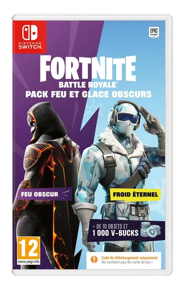 Fortnite Pack Feu et Glace Obscurs Switch