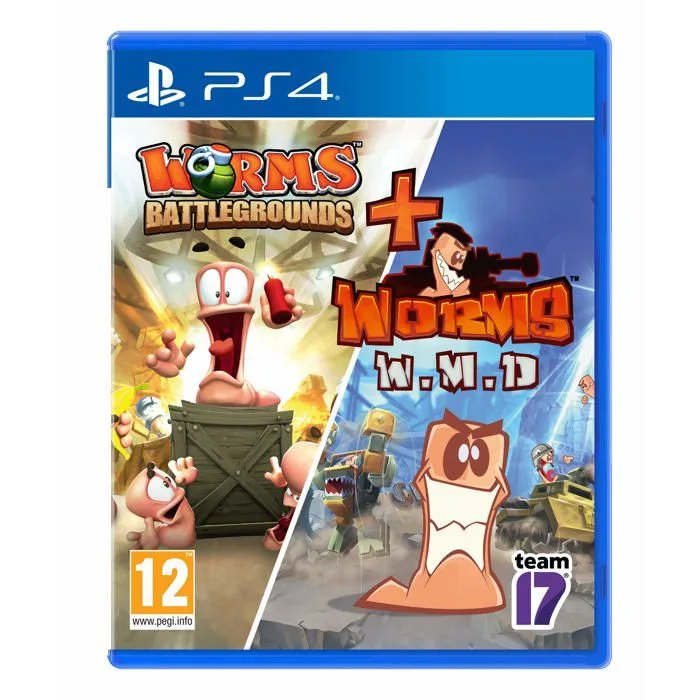Worms Battlegrounds & Worms W.M.D Double Pack PS4