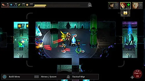 Jeu vidéo daction - Merge Games - Dungeon of the Endless - PlayStation 4 - Stratégie et survie - Équipe de héros - vue 3