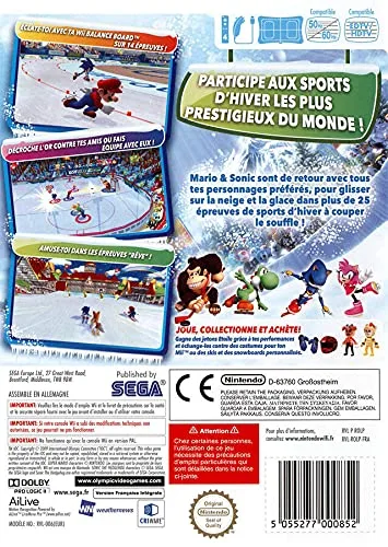 Mario & Sonic aux Jeux Olympiques d'Hiver Wii - vue 2